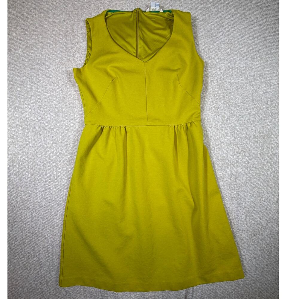 Boden Women's 8 Gold Sleeveless Pullover Jumper Dress Knit Casual Shift Style
